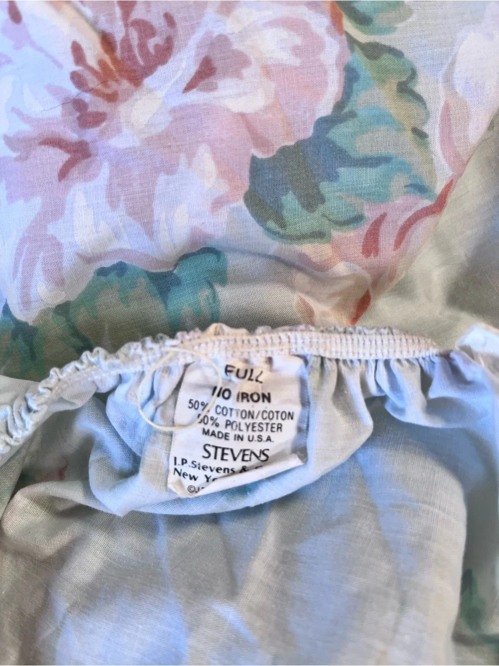 Vintage J.P. Steven’s Floral ruffled Lace Full Sheet Set